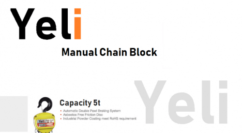 Chain Block Merk Yeli Made in China Chain Block Merk Yeli Made in China