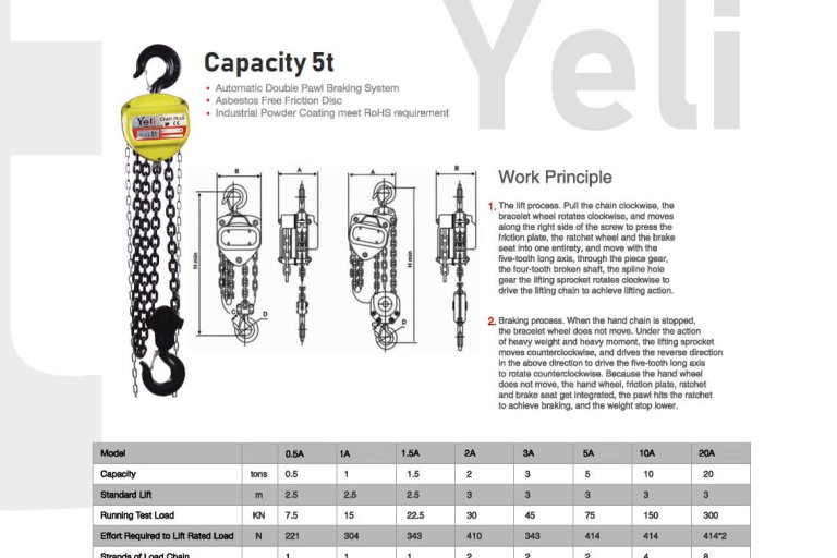 Yeli Manual chain block